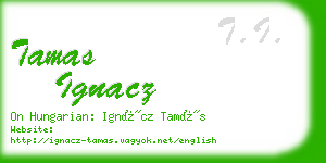 tamas ignacz business card